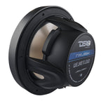 DS18 NXL-8/BK HYDRO 8" 125W RMS 4-Ohm 2-Way Marine Coaxial Speakers with RGB LED Lighting, Matte Black Composite Grilles, Pair