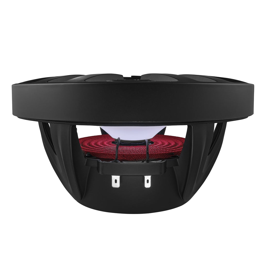 DS18 NXL-8/BK HYDRO 8" 125W RMS 4-Ohm 2-Way Marine Coaxial Speakers with RGB LED Lighting, Matte Black Composite Grilles, Pair