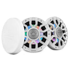 DS18 NXL-IQ6/WH HYDRO NXL-IQ 6.5" 150W RMS 2-Way Marine Speakers with Digital LED Lighting & Bullet Tweeters, White, Pair