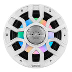DS18 NXL-IQ6/WH HYDRO NXL-IQ 6.5" 150W RMS 2-Way Marine Speakers with Digital LED Lighting & Bullet Tweeters, White, Pair