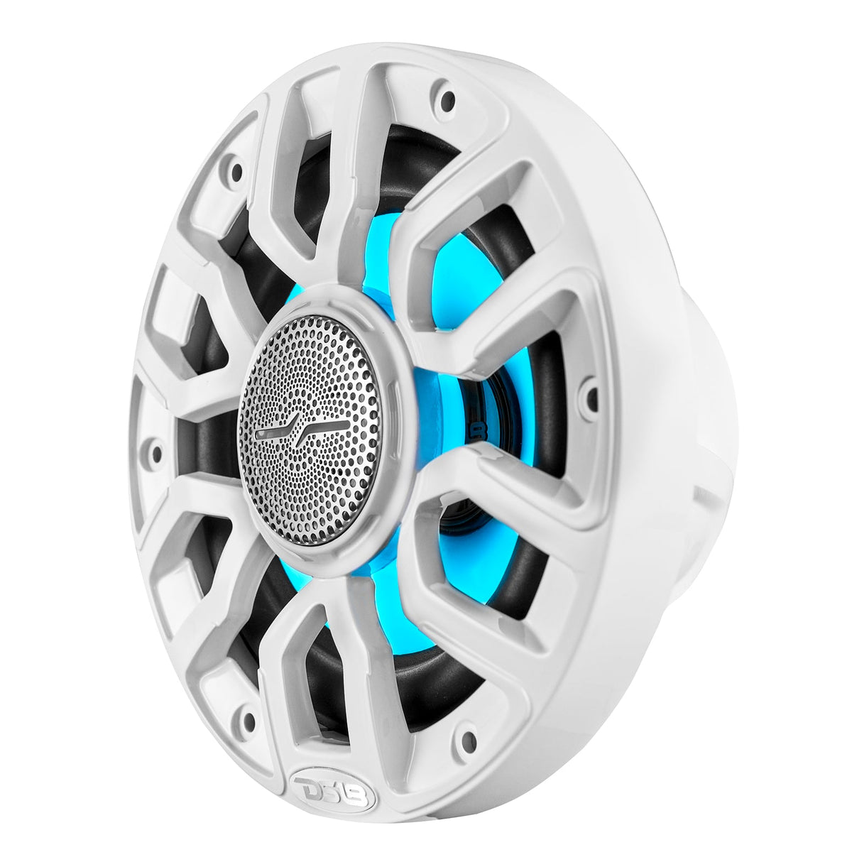 DS18 NXL-IQ6/WH HYDRO NXL-IQ 6.5" 150W RMS 2-Way Marine Speakers with Digital LED Lighting & Bullet Tweeters, White, Pair