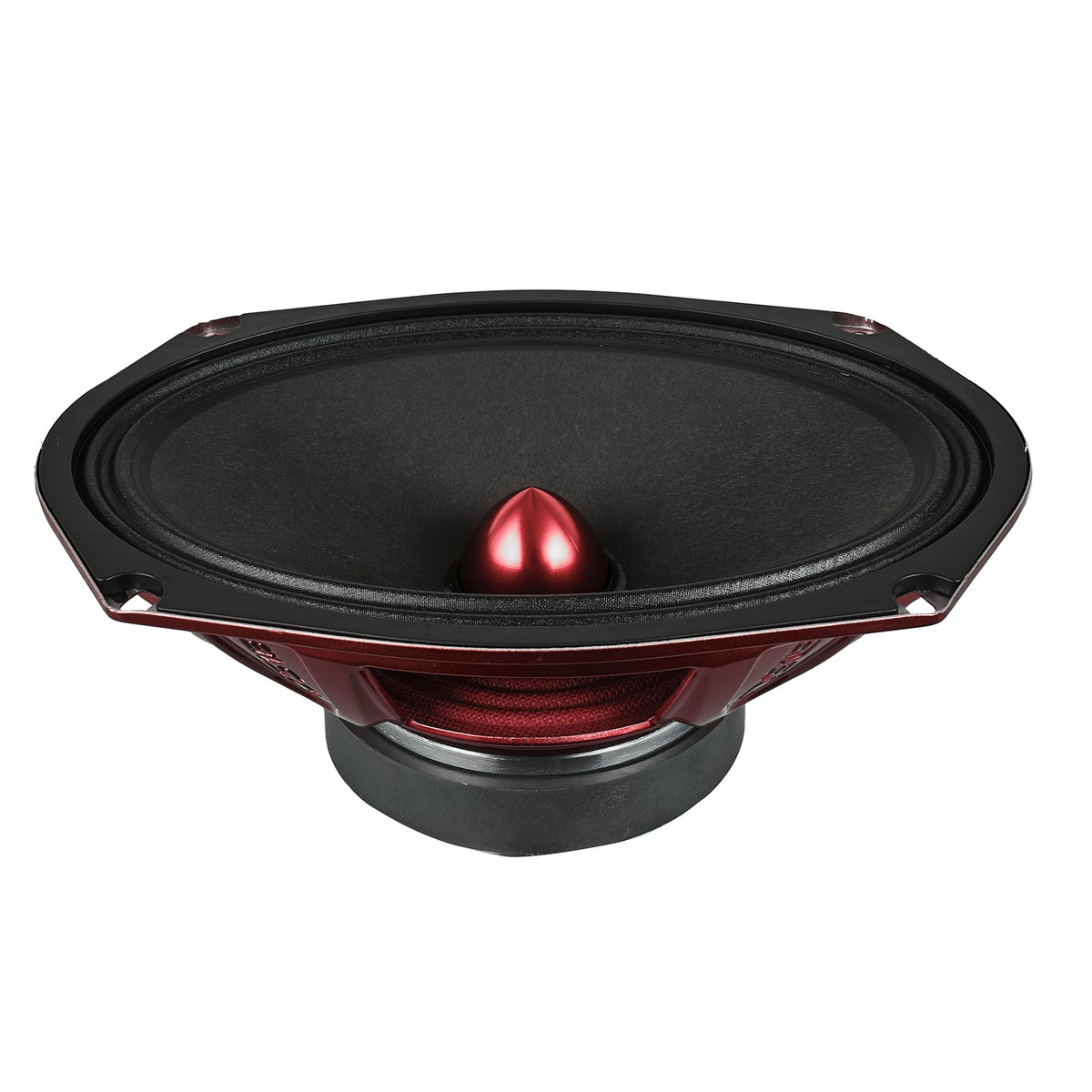 DS18 PRO-X694BM PRO-X 6x9" 200W RMS 4-Ohm Midrange Loudspeaker with Bullet, Red, Single