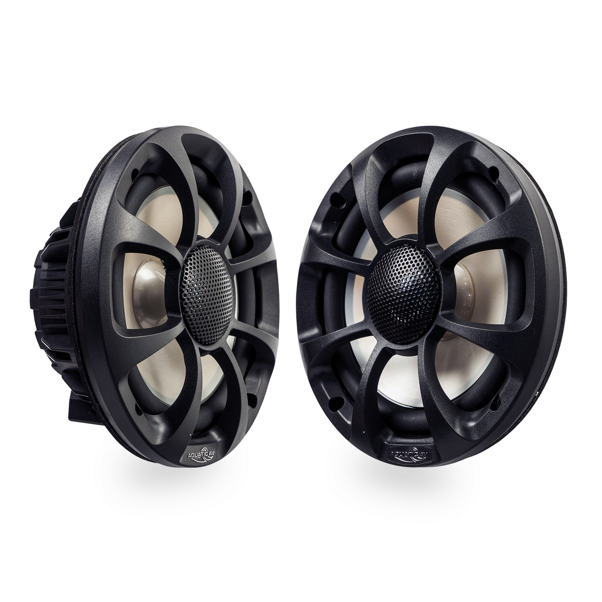 Aquatic AV PRO Sport 6.5" 60W RMS IP65 RGB Marine Coaxial Speakers, Black, Pair (PX652)