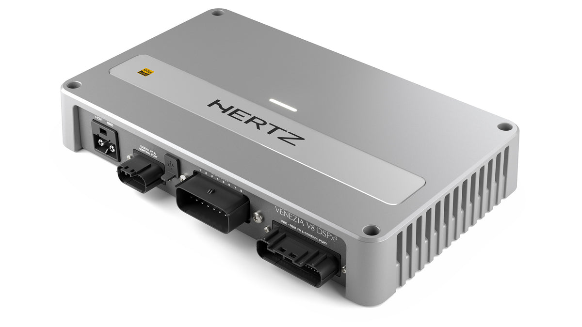 Hertz VENEZIA V8 DSPx² 8-Channel Class D Marine Amplifier with Integrated DSP, 2000W RMS Total (78213020)