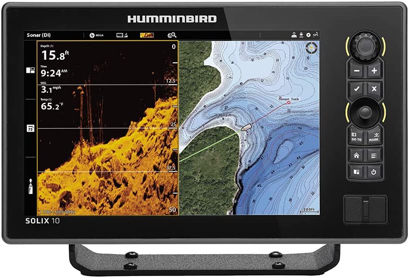 Humminbird SOLIX 10 G2 CHO Fish Finder with Chirp, MEGA DI+, GPS, and 10.1-Inch-Display