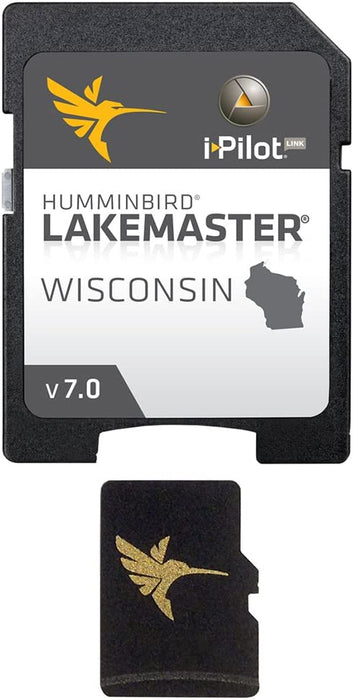 Humminbird LakeMaster Wisconsin Edition Digital GPS Lake Maps, Micro SD Card, Version 7