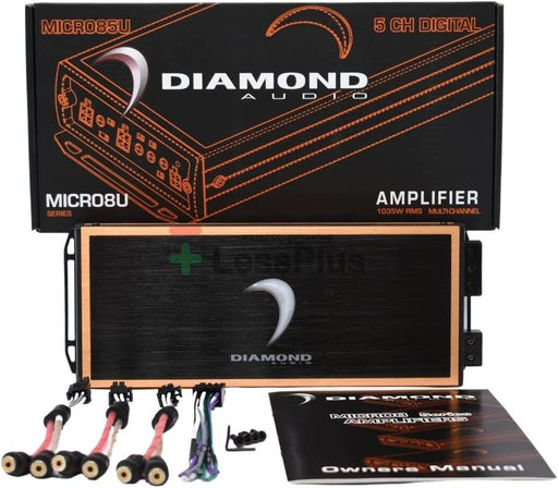 Diamond Audio MICRO85U 1035W RMS MICRO8U-Series Compact Car/Motorcycle/UTV Class-D 5-Channel Amplifier + Free LAB Sticker