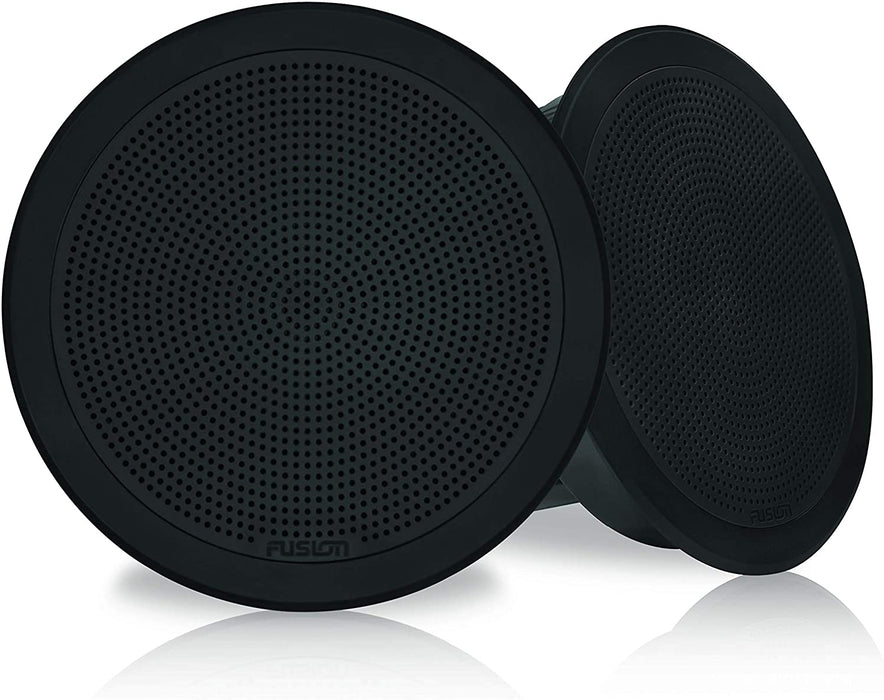 Fusion FM Series, 7.7" 120-Watt Flush Mount Marine Speakers (Pair), Round Black, a Garmin Brand