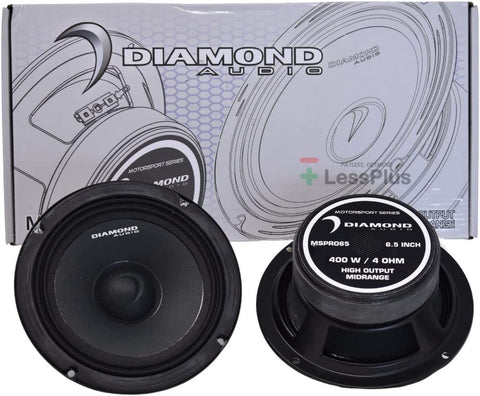Diamond Audio MSPRO65 High Output 6.5â€ Pro Motorsports Speakers Pair, 200W RMS Power Handling