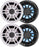 Fusion 2-Pairs XS-FL77SPGW XS Series 7.7" 240 Watt RGB Sports Marine Speakers White & Gray Grills Included