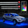 Xkchrome Bluetooth iOS Android Smartphone App Control Car LED Undercar + Interior + Wheel Accent Light Kit Millions of Colors Patterns Dual Zone Music Sync Smart Brake Feature for Honda Nissan Hyundai Toyota Lexus Infiniti Acura Chevy Ford Dodge Audi BMW